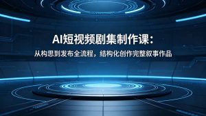 AI短视频剧集制作课：从构思到发布全流程，结构化创作完整叙事作品-聊项目