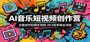 AI音乐短视频创作营：文案创作配图生视频，对口型剪辑全流程-聊项目