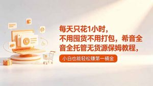 每天只花1小时，不用囤货不用打包，希音全托管无货源保姆教程，小白也能轻松赚第一桶金-聊项目