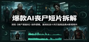 爆款AI丧尸短片拆解：深挖《丧尸清道夫》创作逻辑，复刻玩法快速打造高品质AI影视短片-聊项目