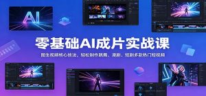 零基础AI成片实战课：图生视频核心技法，轻松制作跳舞、漫剧、短剧多款热门短视频-聊项目