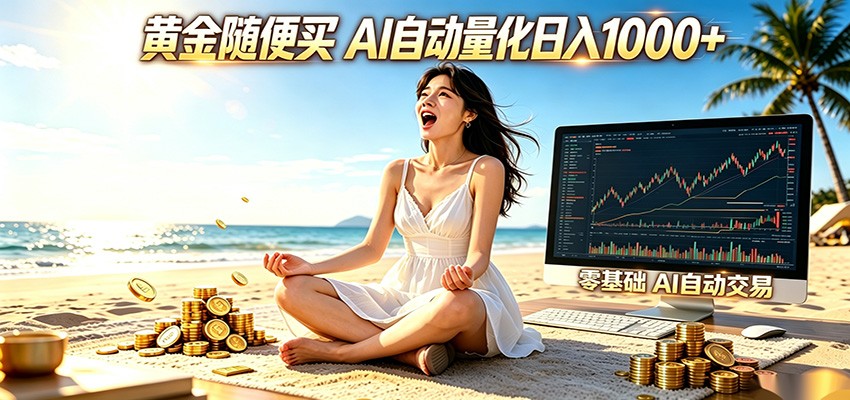 黄金随便买？AI自动外汇量化交易 在家当皇帝 日入1000+-聊项目