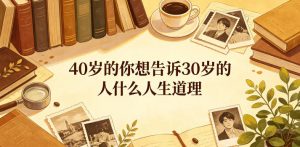 公众号付费文章:40岁的你想告诉30岁的人什么人生道理?-聊项目