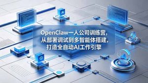 OpenClaw 一人公司训练营,从部署调试到多智能体搭建,打造全自动 AI 工作引擎-聊项目