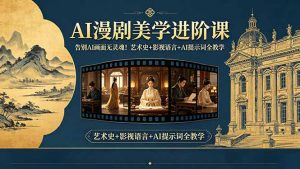 告别AI画面无灵魂!AI漫剧美学进阶课-更新,艺术史+影视语言+AI提示词全教学-聊项目