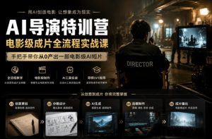 AI导演特训营,电影级成片全流程实战课,手把手带你从0产出一部电影级AI短片-聊项目