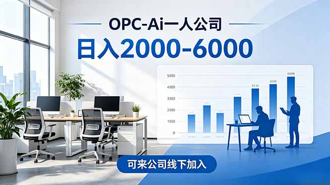 2026创业新风口—OPC一人公司模式震撼首发！日收益2000-6000+，项目绿色长久，安全稳健，合…-聊项目