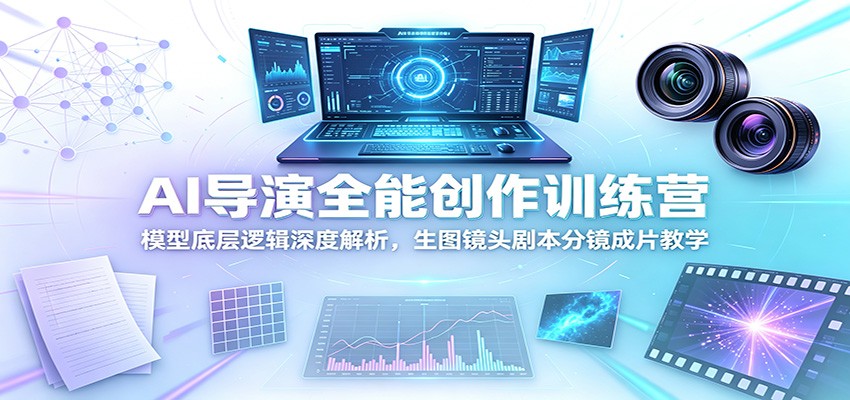 AI导演全能创作训练营:模型底层逻辑深度解析,生图镜头剧本分镜成片教学-聊项目