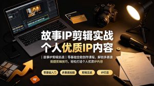 故事IP剪辑实战｜零基础全能创作课程，解锁多赛道拍摄剪辑技巧，轻松打造个人优质IP内容-聊项目