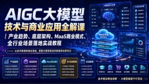 AIGC大模型技术与商业应用全解课|产业趋势、底层架构、MaaS商业模式、全行业场景落地实战教程-聊项目