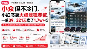 小众但不冷门,小红书卖大疆滤镜参数,一单39,321天卖了1.7w+份-聊项目