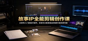 故事IP全能剪辑创作课:从软件入门到成片制作,实拍与AI配音结合快速打造优质内容-聊项目