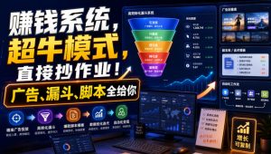 賺钱系统,超牛模式,直接抄作业!广告、漏斗、脚本全给你【原创双语字幕】-聊项目
