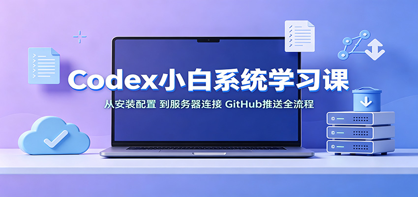 Codex小白系统学习课:小从安装配置,到服务器连接、GitHub推送全流程-聊项目