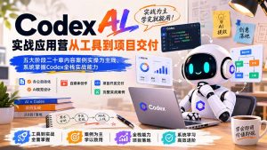 Codex AI实战应用营从工具到项目交付;五大阶段二十章内容案例实操为主线,系统掌握Codex全栈实战能力-聊项目