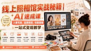 线上照相馆实战秘籍｜AI速成课，人像写真、品牌视觉、创意图像一站式变现教学-聊项目
