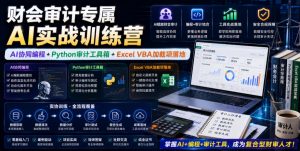 财会审计专属AI实战训练营|AI协同编程+Python审计工具箱+Excel VBA加载项落地(更新0816)-聊项目