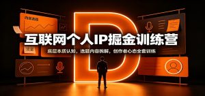 互联网个人IP掘金训练营：底层本质认知，选题内容拆解，创作者心态全套训练-聊项目