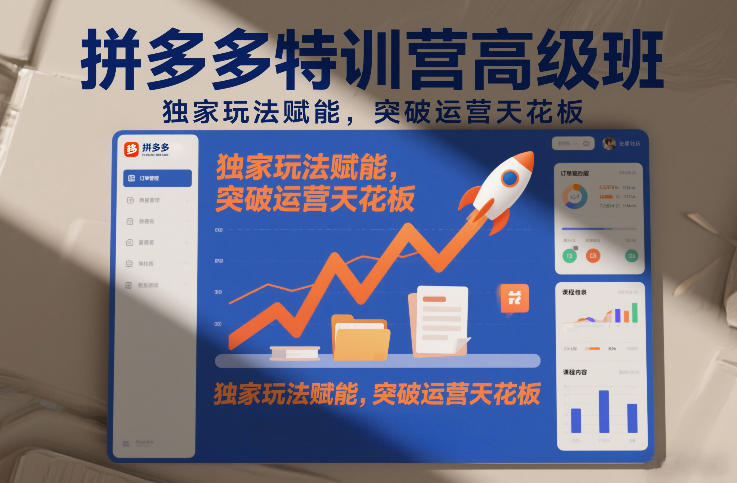 拼多多特训营高阶班，独家玩法赋能，突破运营天花板(更新260819)-聊项目