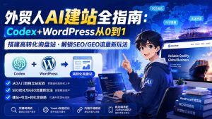 外贸人AI建站全指南:Codex+WordPress从0到1·搭建高转化询盘站·解锁SEO/GEO流量新玩法-更新8月-聊项目