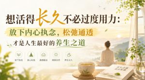 付费文章:想活得长久不必过度用力:放下内心执念,松弛通透才是人生最好的养生之道-聊项目