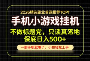 不做标题党,只谈真落地,每天十几分钟,轻松日入500+,长期可做!【揭秘】-聊项目