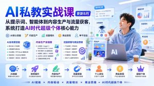 AI私教实战课-更新8月：从提示词、智能体到内容生产与流量获客，系统打造AI时代超级个体核心能力-聊项目