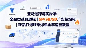 亚马逊跨境实战课-更新8月：全品类选品逻辑｜SP/SB/SD广告精细化｜新品打爆旺季爆单全套运营教程-聊项目