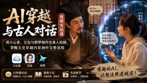 AI穿越与古人对话视频实战课：用小云雀、豆包与即梦制作仿真人短剧，掌握文史穿越内容创作完整流程-聊项目