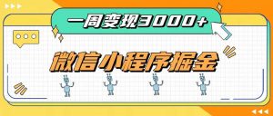 一周3000+的微信小程序,通过四种变现方式稳定增收,最强积累型副业-聊项目