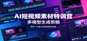 AI短视频素材特训营:Codex本地部署实操,多模型生成剪辑,爆量素材挖掘教学-聊项目