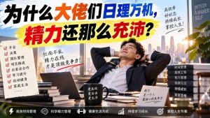 付费文章:为什么大佬们日理万机,精力还那么充沛?-聊项目