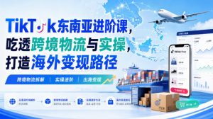 TikTok东南亚进阶课,吃透跨境物流与实操,打造海外变现路径-聊项目