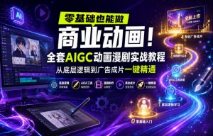 零基础也能做商业动画!全套AIGC动画漫剧实战教程,从底层逻辑到广告成片一键精通(更新0905)-聊项目