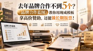 去年品牌合作不到5个?《品牌合作蓝图》教你用现成模板拿高价赞助,还能锁长期饭票!【原创双语字幕】-聊项目