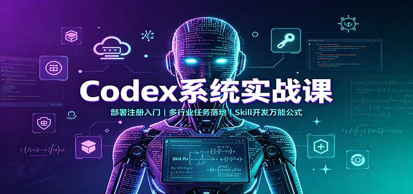 Codex系统实战课:部署注册入门,多行业任务落地,Skill开发万能公式-聊项目