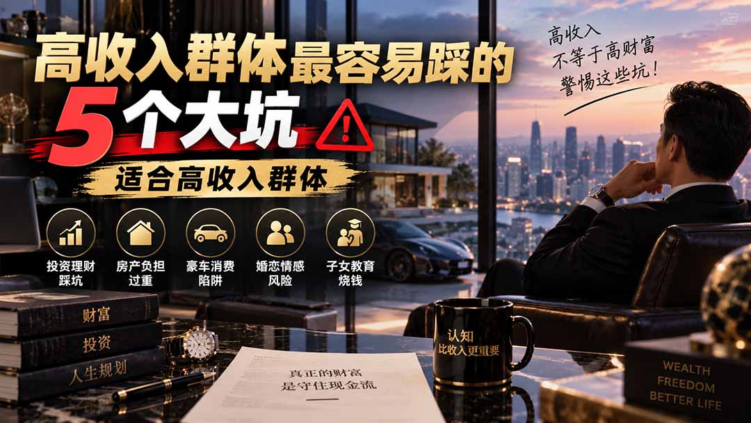 付费文章：高收入群体最容易踩的5个大坑，适合高收入群体-聊项目