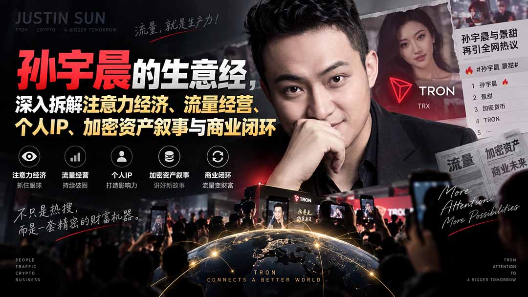 某星球精华文章——孙宇晨的生意经，深入拆解注意力经济、流量经营、个人IP、加密资产叙事与商业闭环-聊项目