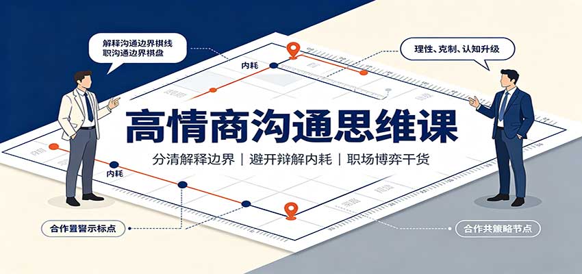 高情商沟通思维课：分清解释边界，避开辩解内耗，职场博弈干货-聊项目