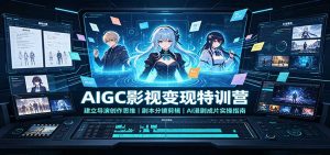 AIGC影视变现特训营:建立导演创作思维,剧本分镜剪辑,AI漫剧成片实操指南-聊项目