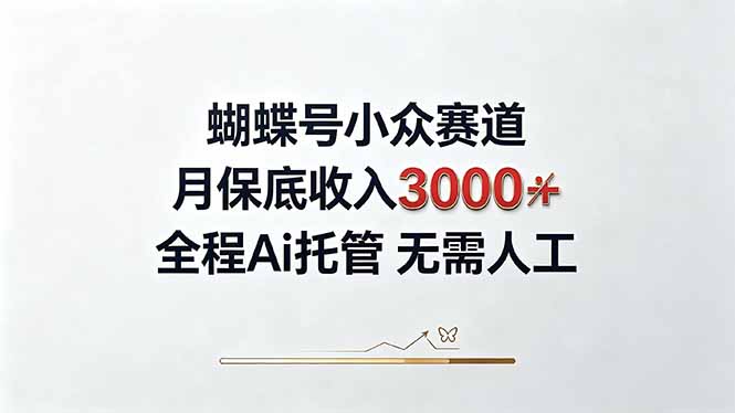 视频号小众领域，月收入3000+， 全程Ai托管操作  新人2天学会！-聊项目