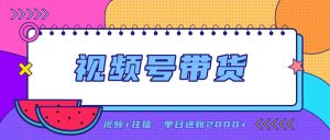 日入2000+的副业,视频号带货,一部手机改写人生篇章,无需投资-聊项目