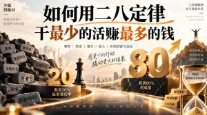 付费文章:如何用二八定律干最少的活賺最多的钱-聊项目