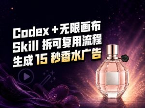 我把Amazon香水视频拆成Codex Skill：无限画布负责最后15秒-聊项目
