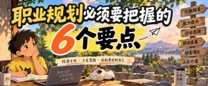 付费文章:职业规划必须要把握的6个要点-聊项目