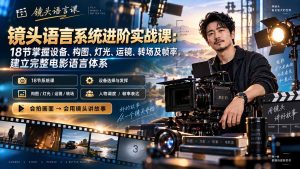 镜头语言系统进阶实战课:18节掌握设备、构图、灯光、运镜、转场及帧率,建立完整电影语言体系-聊项目