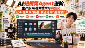 AI短视频Agent进阶,生产级AI视频生成与商业化,让AI视频从”能看”真正走向”能賺钱”-聊项目