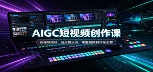 AIGC短视频创作课:实操导演台,活用提示词,掌握视频制作全流程-聊项目
