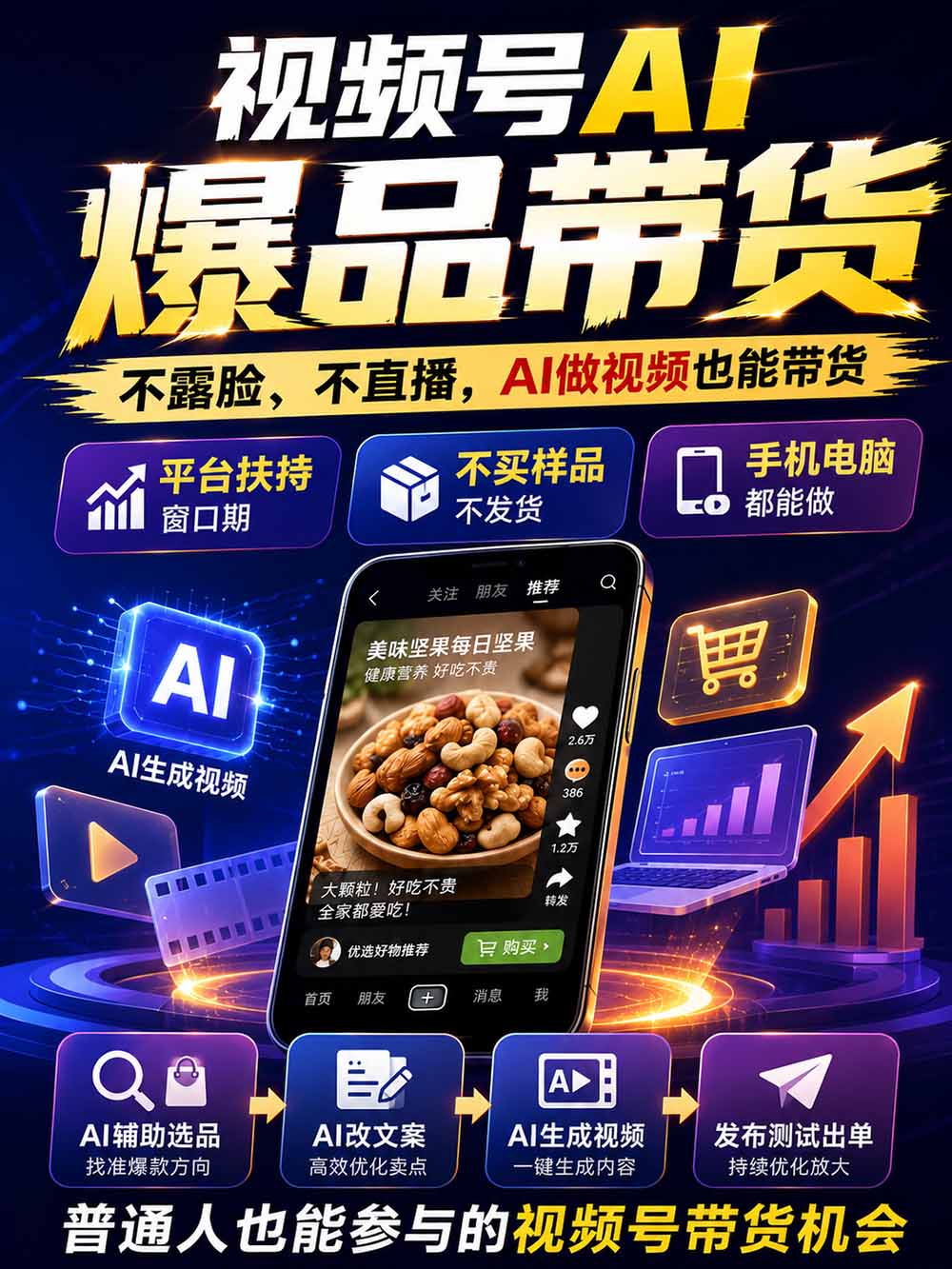 图片[2]-2026视频号AI爆品带货训练营-9月开课｜不露脸不直播，AI做视频发视频号，有人下单，你赚佣金，轻松单日佣金1000+-聊项目
