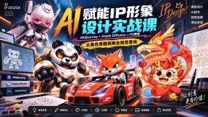 AI赋能IP形象设计实战课-无水印：Midjourney+Stable Diffusion+PS精修，从角色草图到商业视觉落地-聊项目